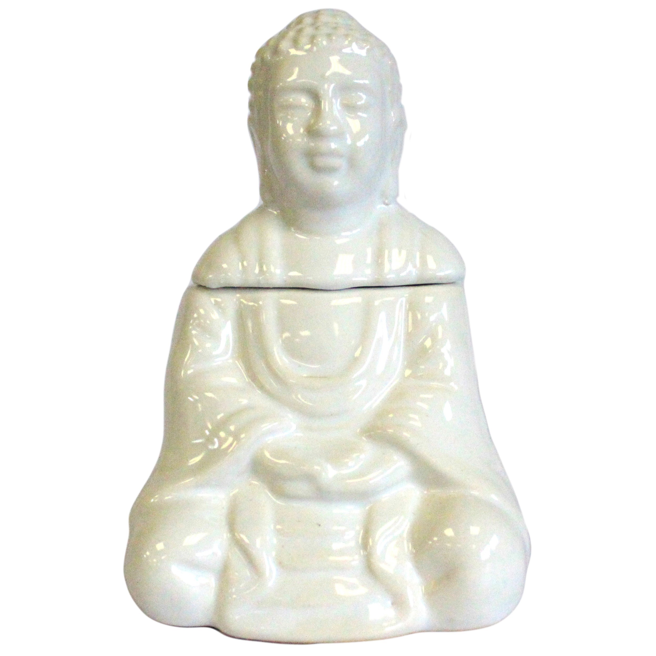 Sitting Buddha Oil Burner - White  (OBBB-05)