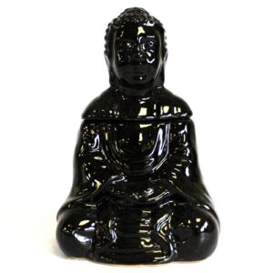 Sitting Buddha Oil Burner - Black (OBBB-06)