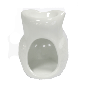 Classic White Oil Burner - Tall Owl  (OBCW-06)