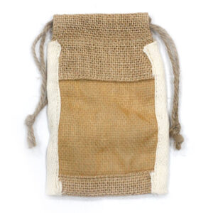 Small Washed Jute Pouch - 10x15cm (NatWP-05)
