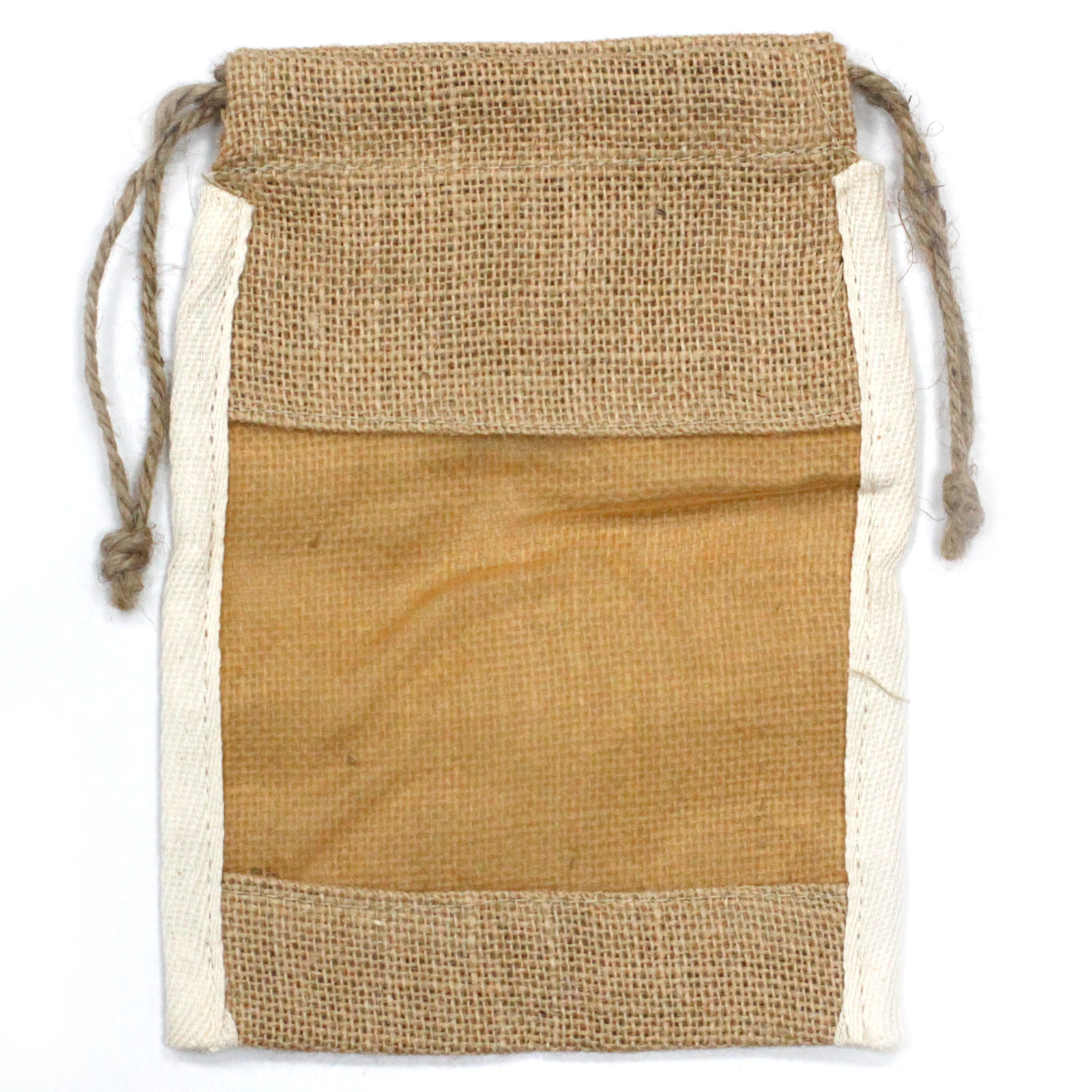 Med Washed Jute Pouch - 21x15cm (NatWP-06)
