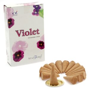 Violet Incense Cones  (StamC-07)