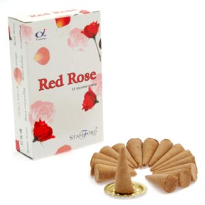 Red Rose Incense Cones  (StamC-08)
