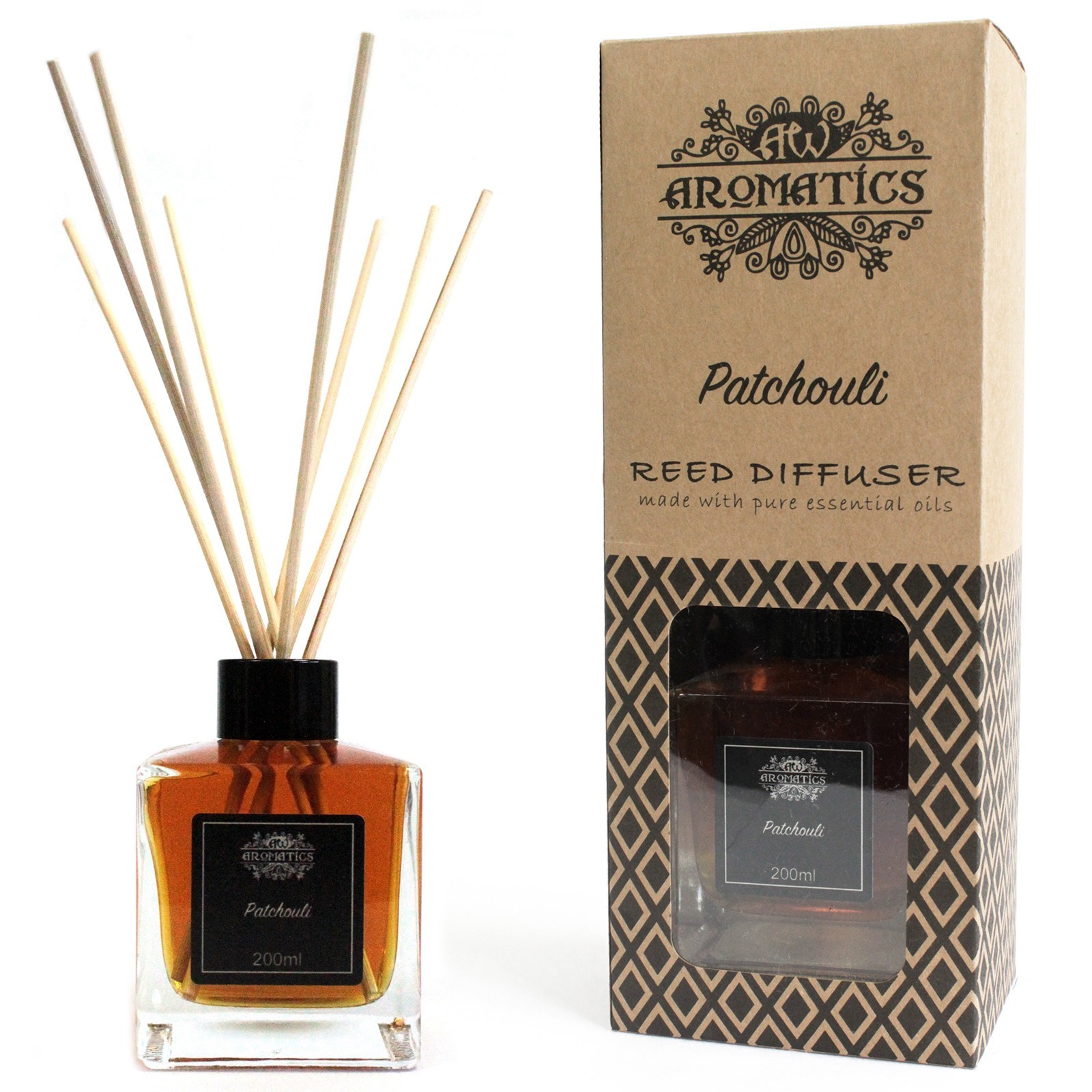 200ml Patchouli Essential Oil Reed Diffuser (RDEO-04)