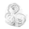 Set of 3 Soap Flower Heart Box - White  (LSF-26)