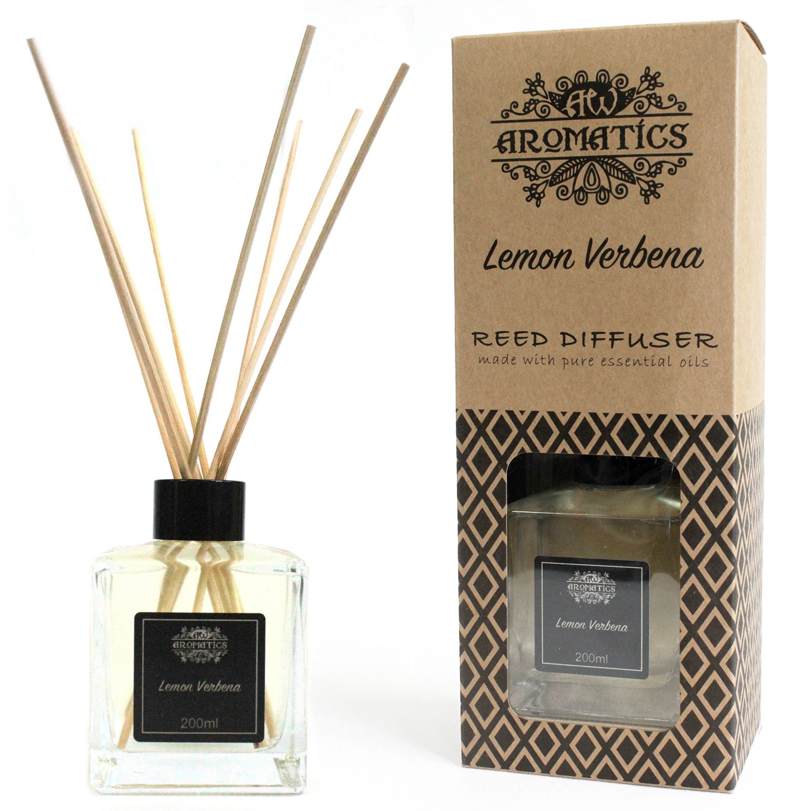 200ml Lemon Verbena Essential Oil Reed Diffuser (RDEO-09)
