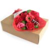 Boxed Hand Soap Flower Bouquet - Red  (SFB-08)