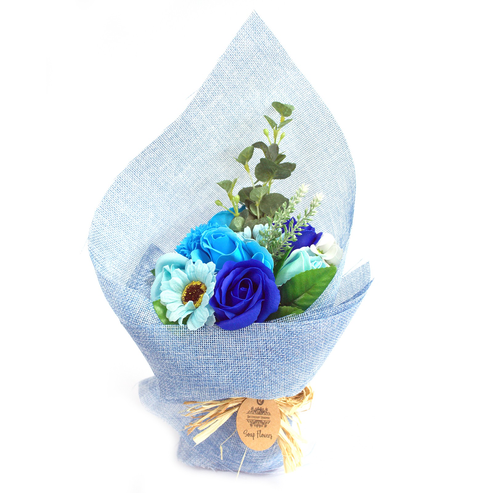 Standing Soap Flower Bouquet - Blue (SFB-03)