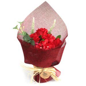 Standing Soap Flower Bouquet - Red  (SFB-02)