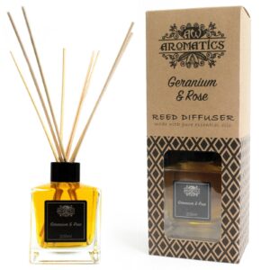 200ml Geranium & Rose Essential Oil Reed Diffuser  (RDEO-10)