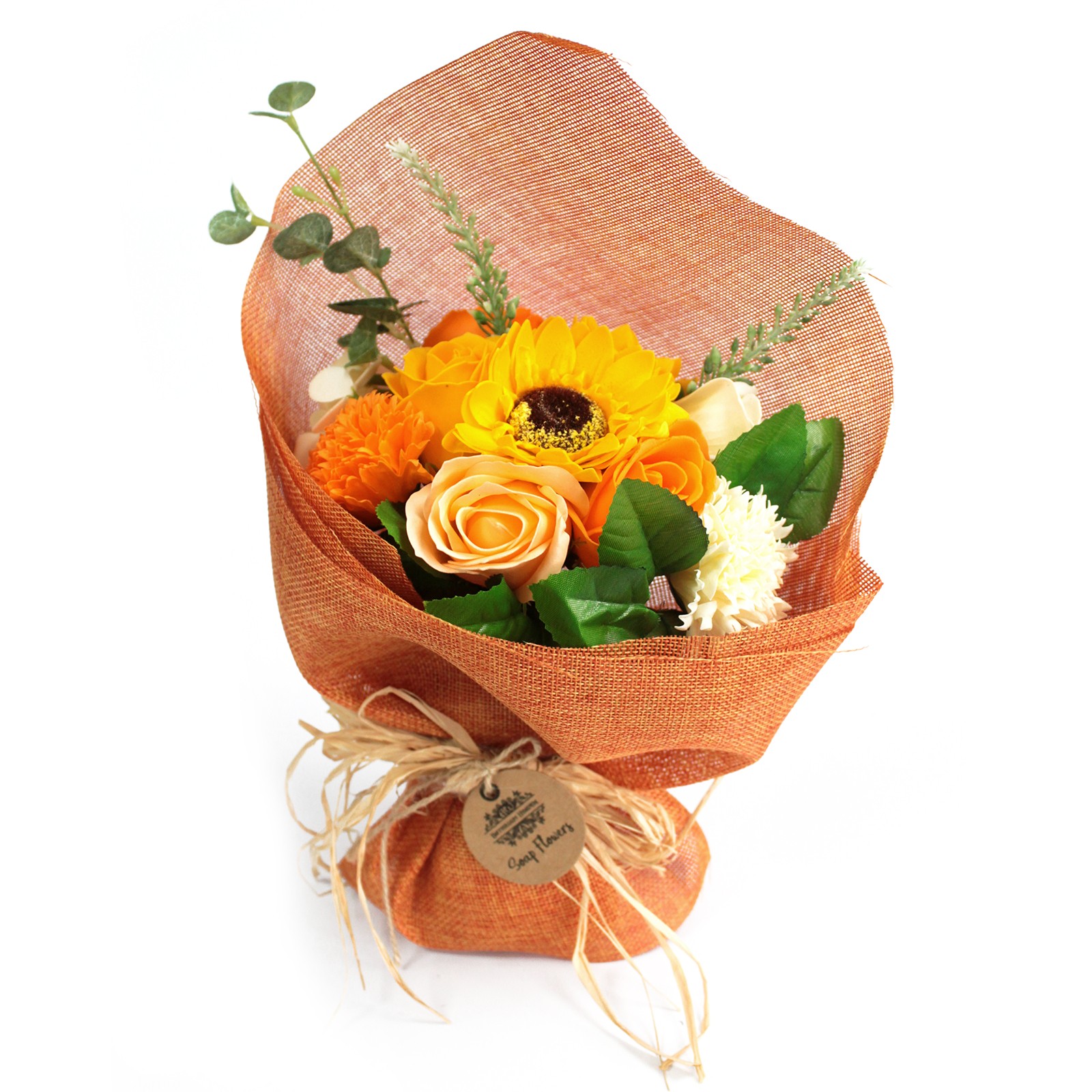 Standing Soap Flower Bouquet - Orange (SFB-01)