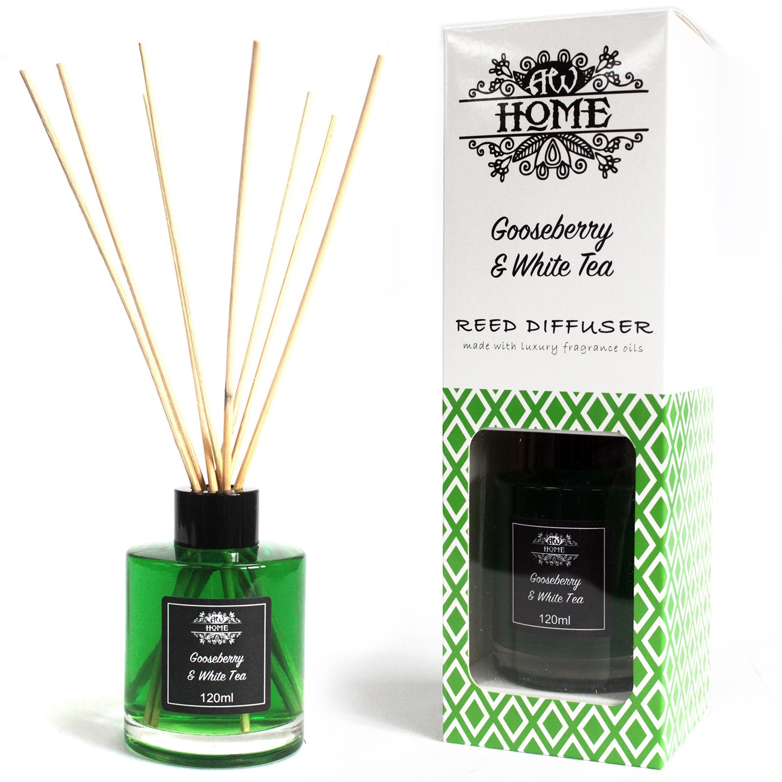 120ml Reed Diffuser - Gooseberry & White Tea (RDHF-04)