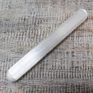 Selenite Wand - 16 cm (Round Both Ends) (SelW-01)