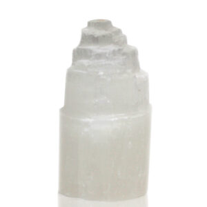 Natural Selenite Tower Lamp - 15 cm  (SelLp-01)