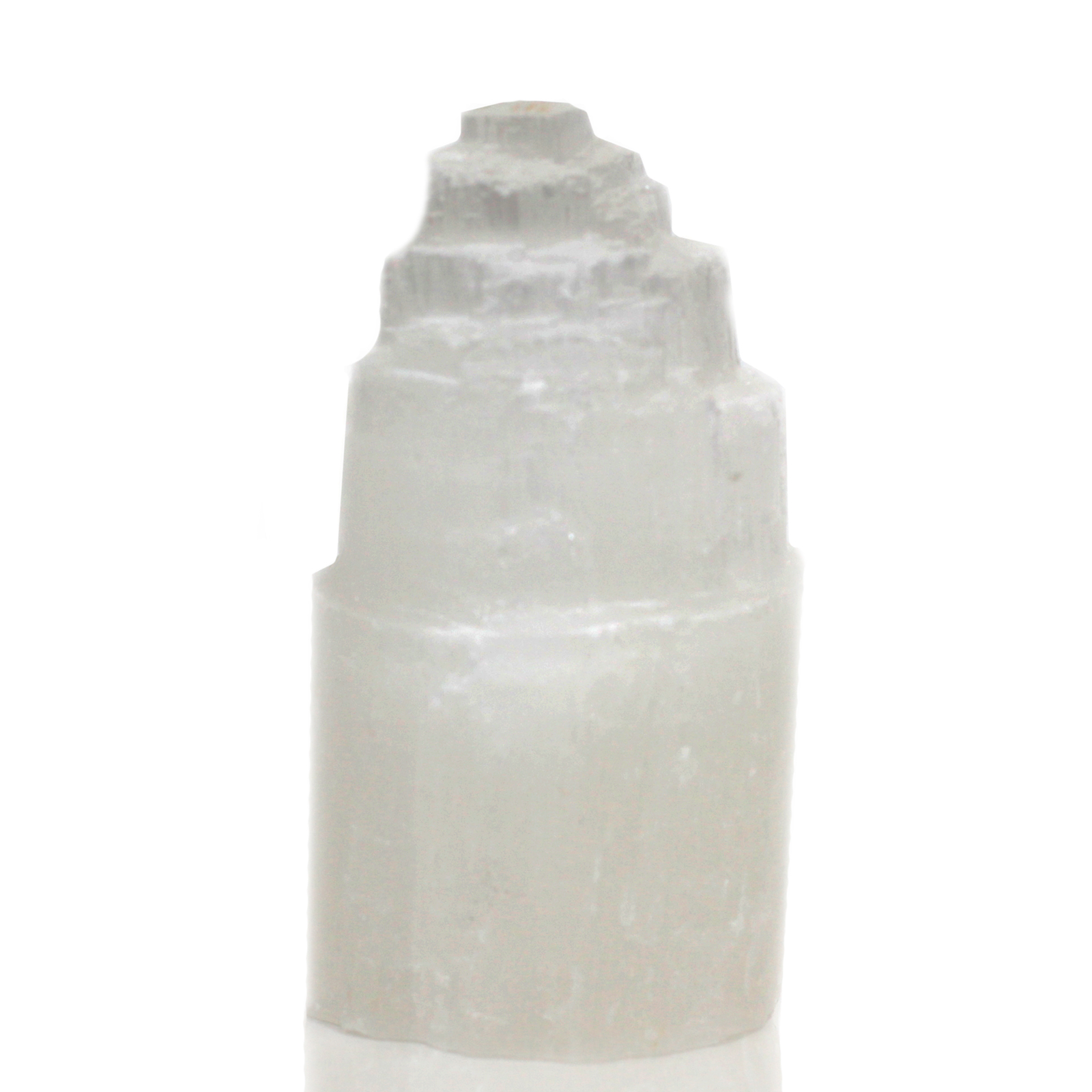 Natural Selenite Tower Lamp - 15 cm  (SelLp-01)