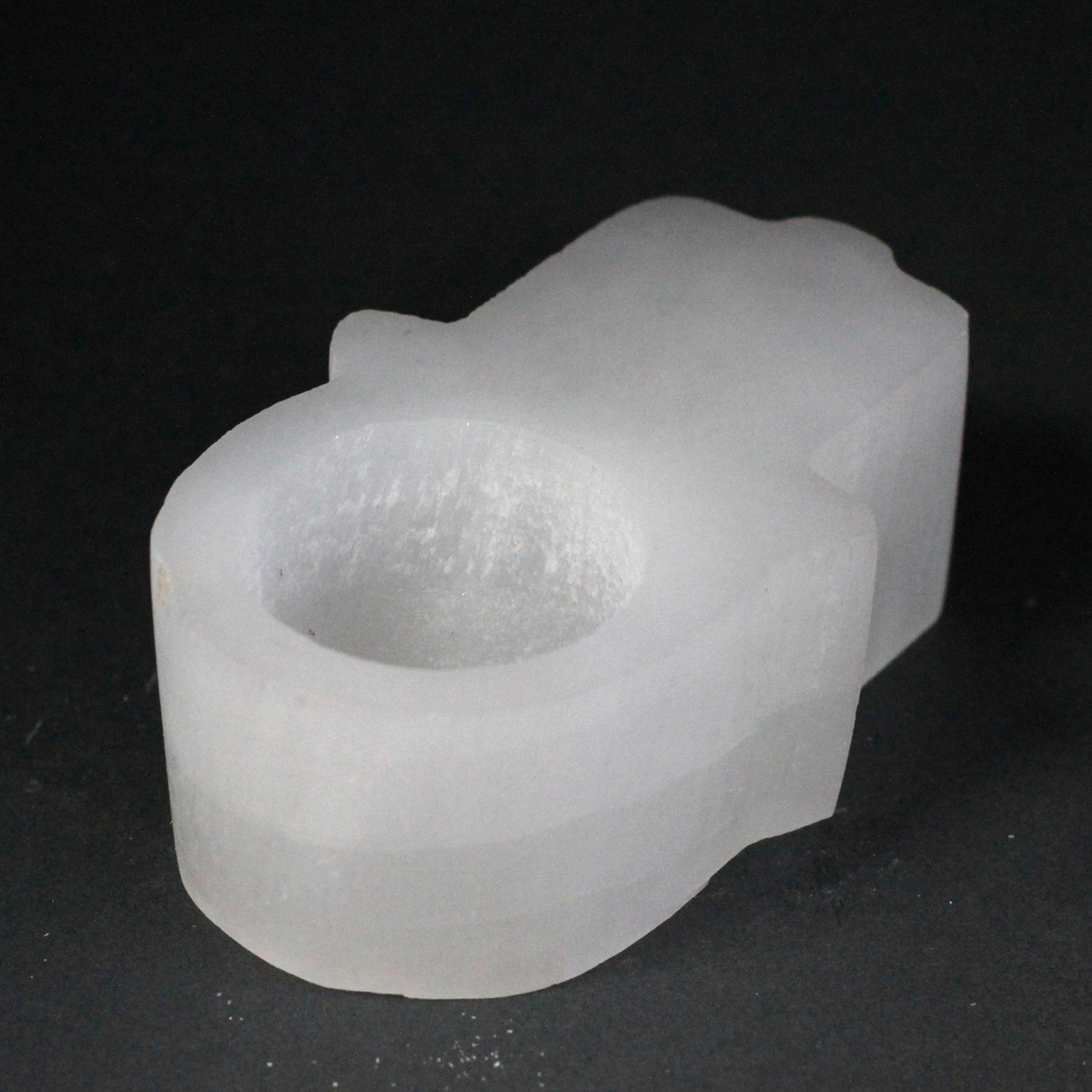 Selenite Hamsa Candle Holder   (SelCH-09)