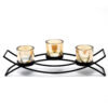Centrepiece Iron Votive Candle Holder - 3 Cup Silluethe  (CIVCH-05)