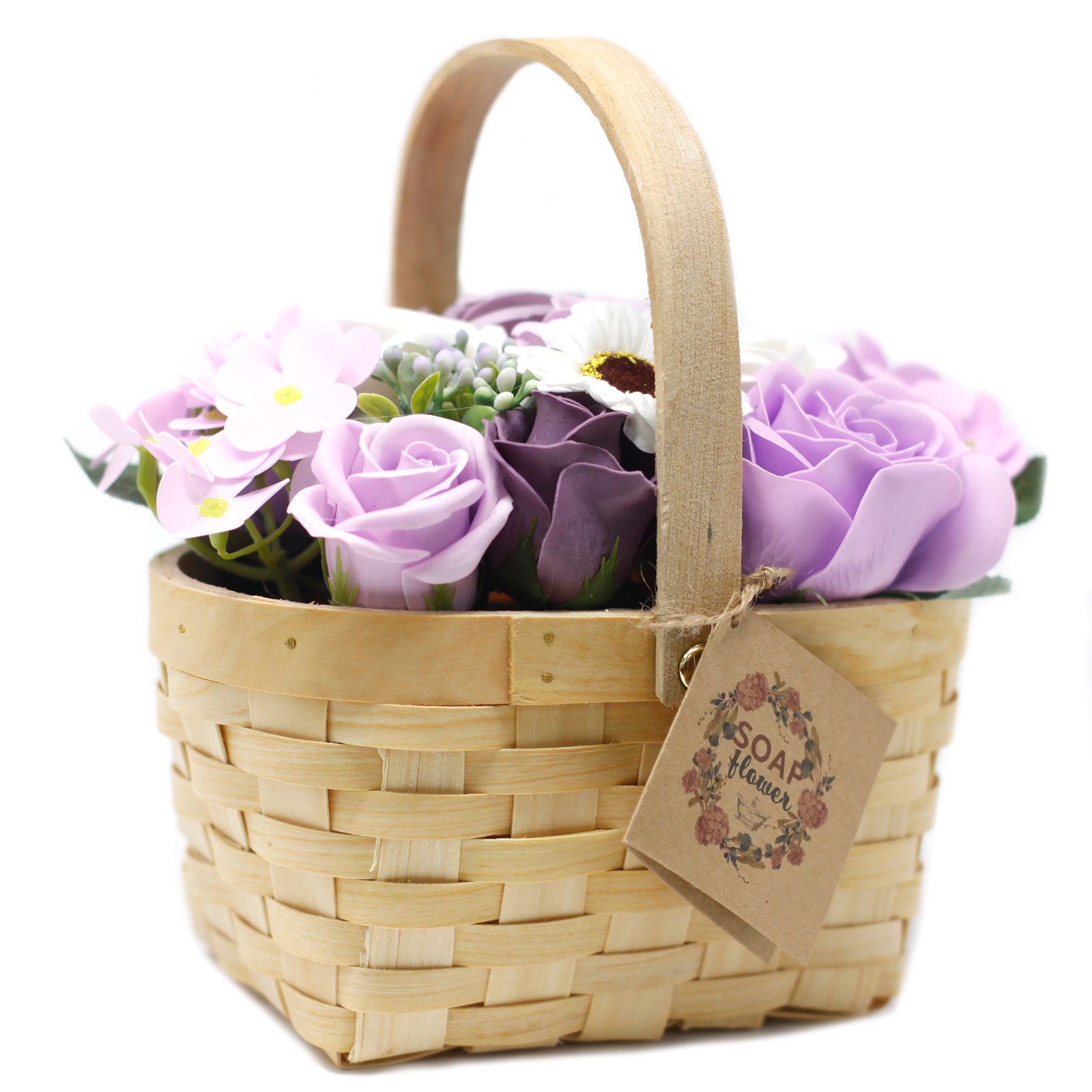 Large Lilac Bouquet in Wicker Basket  (SFB-22)