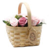Large Pink Bouquet in Wicker Basket  (SFB-23)
