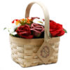Large Red Bouquet in Wicker Basket  (SFB-24)