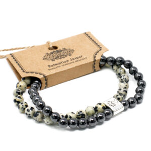 Magnetic Gemstone Bracelet - Dalmation Jasper  (MGBS-05)
