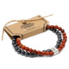 Magnetic Gemstone Bracelet - Redstone  (MGBS-10)
