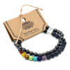Magnetic Gemstone Bracelet - Black Stone Chakra  (MGBS-11)
