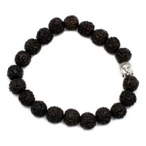 Rudraksha Buddah Bangle Mala - Dark  (Rudr-04)