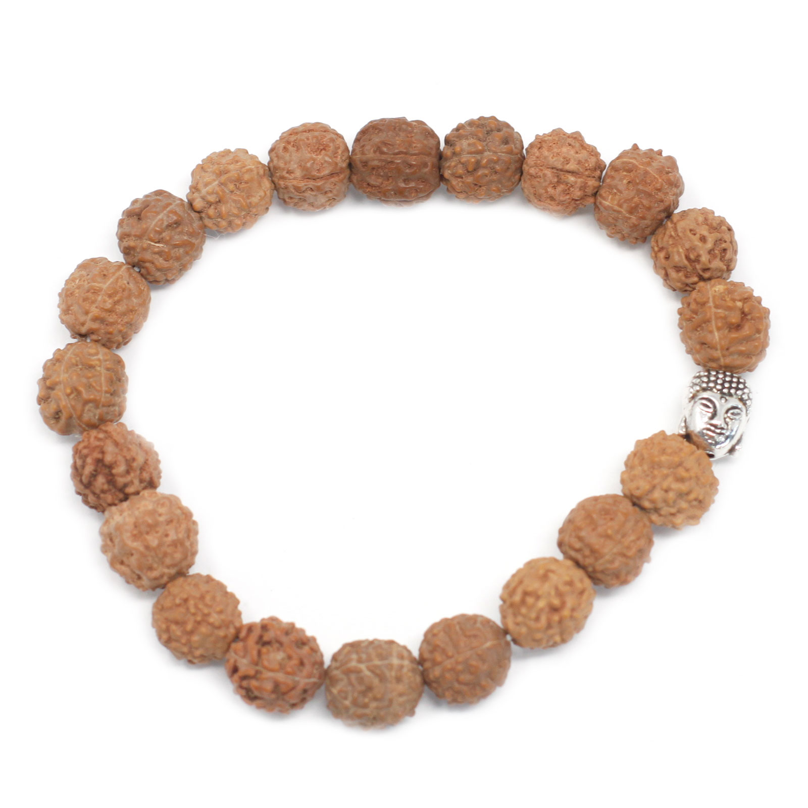 Rudraksha Buddah Bangle Mala - Natural  (Rudr-06)