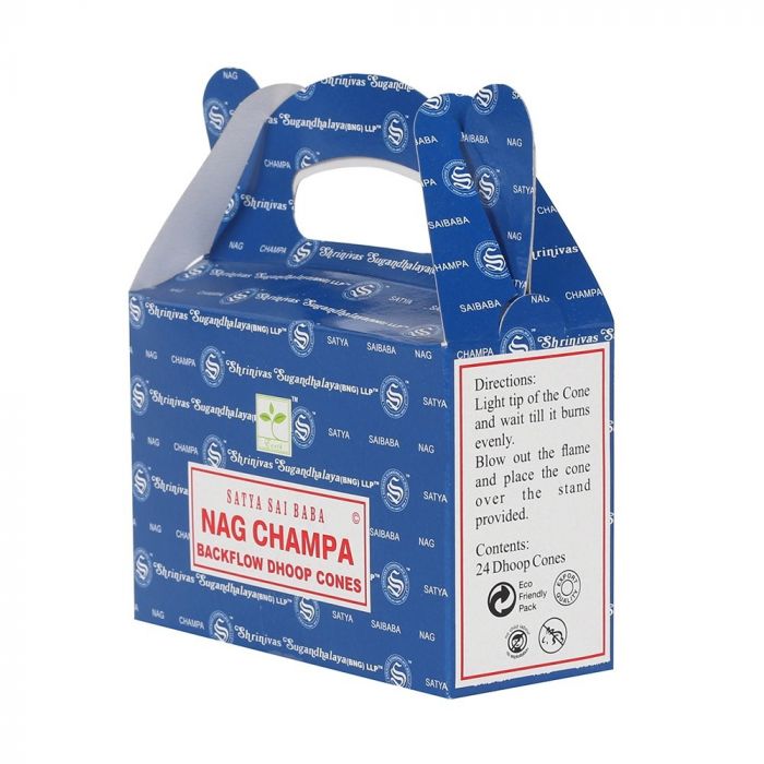 Satya Backflow Dhoop Cones - Nag Champa (24pcs)  (EID-45)