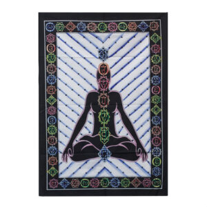 Handbrushed  Cotton Wall Art - Chakra Buddha  (HBWA-01)
