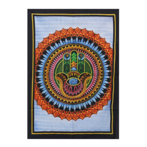 Handbrushed  Cotton Wall Art - Hamsa  (HBWA-02)