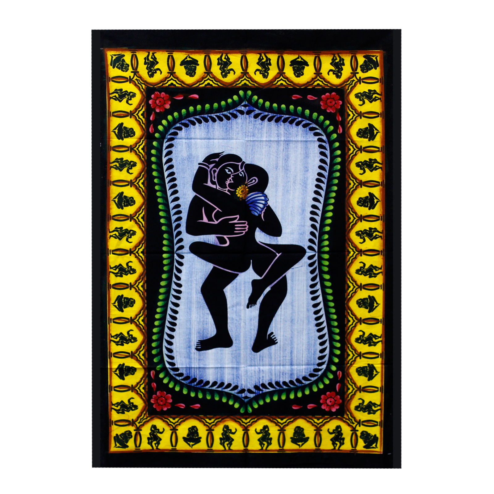Handbrushed  Cotton Wall Art - Kamasutra  (HBWA-05)
