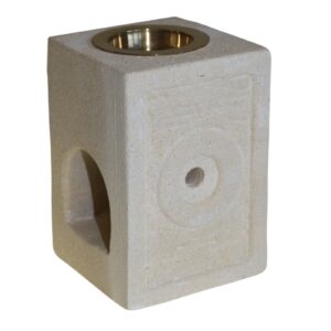 Stone Oil Burner - Square Moorish (SSOB-04)
