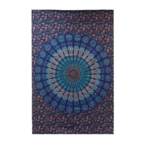 Single Cotton Bedspread + Wall Hanging - Classic Mandala 130cm x 200cm  (CBWH-02)