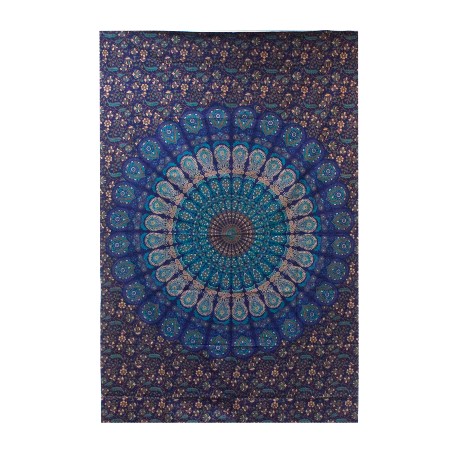 Single Cotton Bedspread + Wall Hanging - Classic Mandala 130cm x 200cm  (CBWH-02)