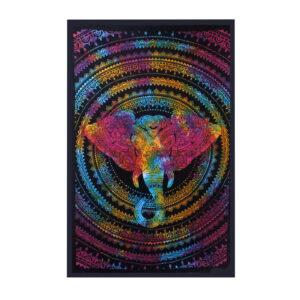 Double Cotton Bedspread + Wall Hanging - Elephant Head 230cm x 200cm  (CBWH-05)