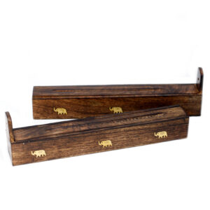 Mango Wood Incense Box - Assorted  (ISH-175M)