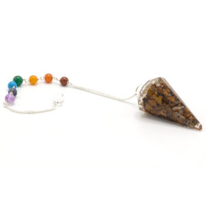 Orgonite Power Chakra Pendulum - Tiger Eye  (OrgCP-03)