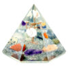 Orgonite 7 sided Pyramid - Gemstone Wisdom Tree - 90 mm  (Orgn-22)