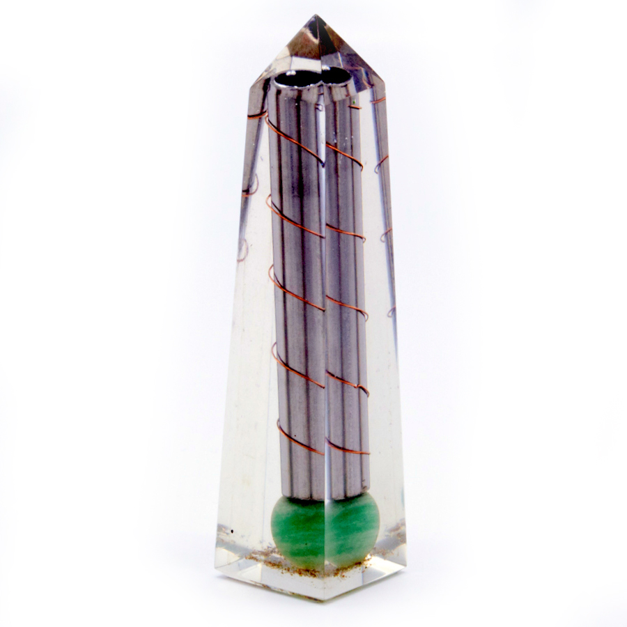Orgonite Obelisk Power Point Green Aventurine - 110x30 mm  (Orgn-23)