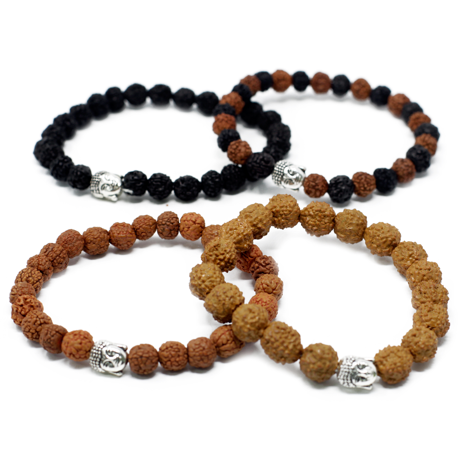 Assorted Rudraksha Buddah Bangles (Nbang-04)