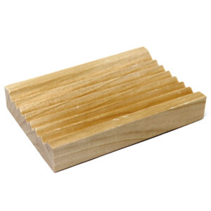 Hemu Wood Soap Dish - Groovy  (WSoapD-10)