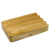 Hemu Wood Soap Dish - Corrugated  (WSoapD-11)