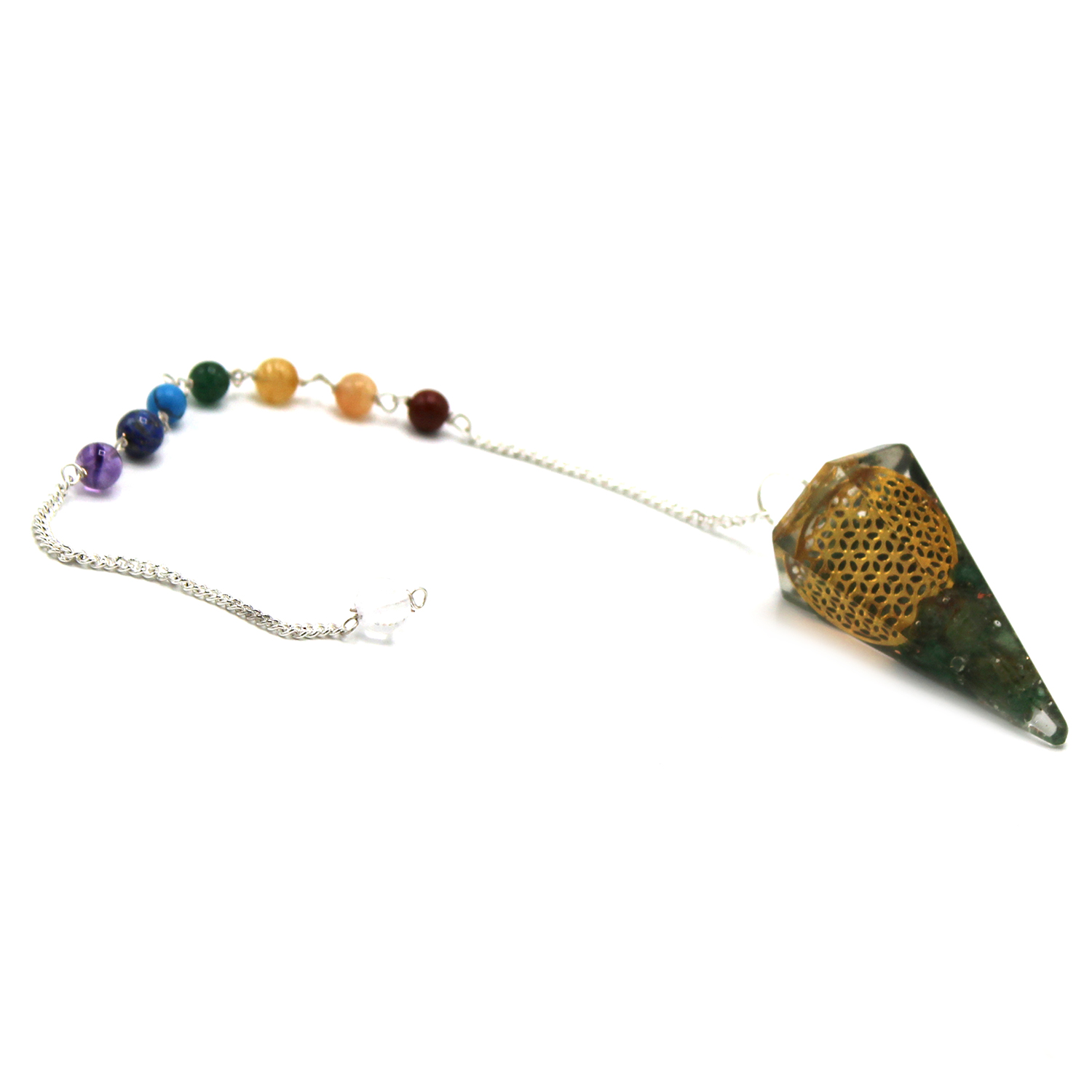 Orgonite Power Chakra Pendulum - Flower of Life (OrgCP-08)