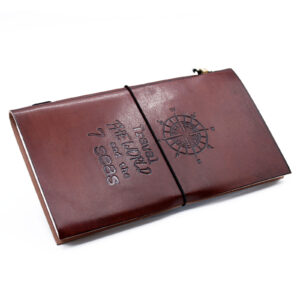 Handmade Leather Journal - Travel the World - Brown (80 pages) (MSJ-10)