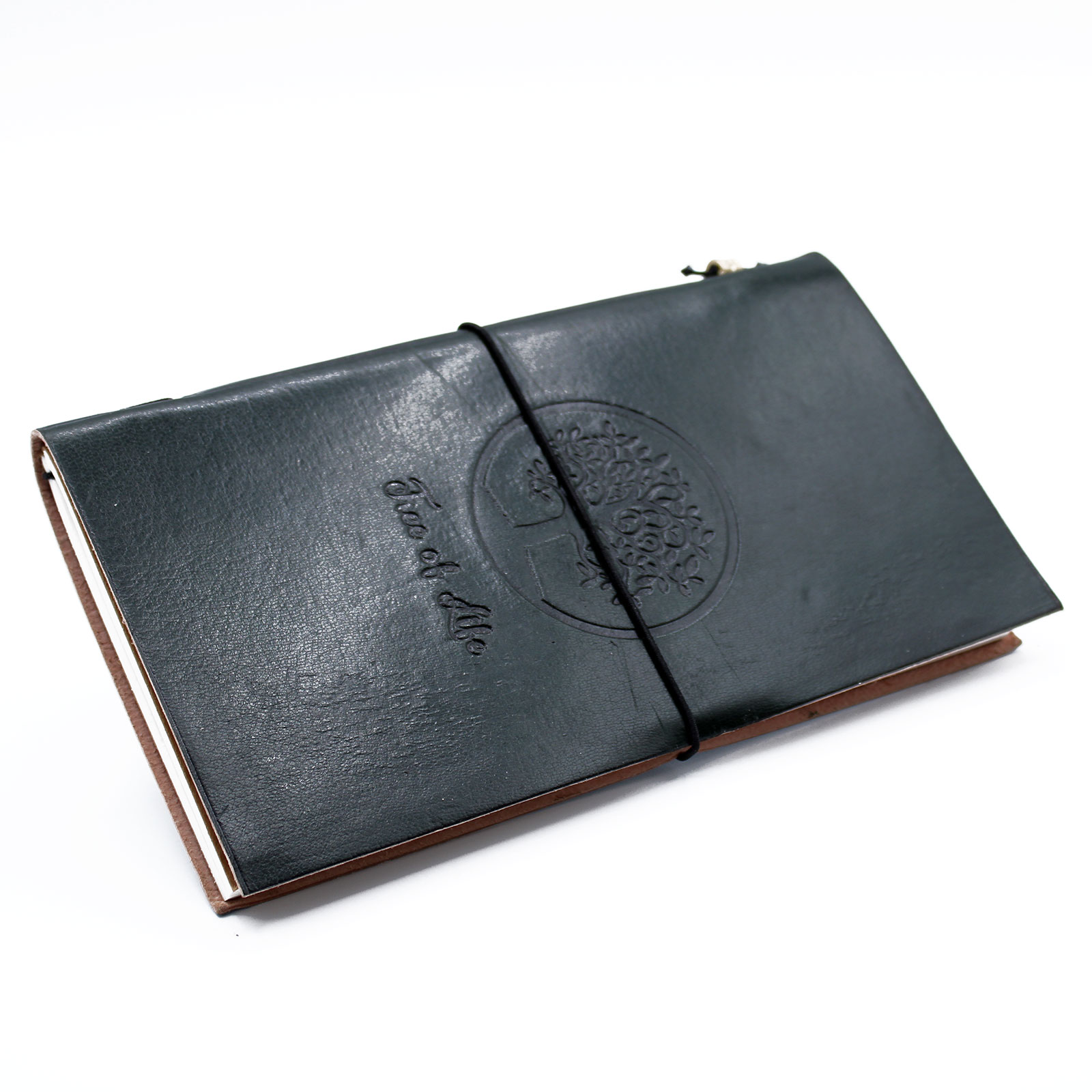 Handmade Leather Journal - Tree of Life - Green (80 pages)  (MSJ-12)