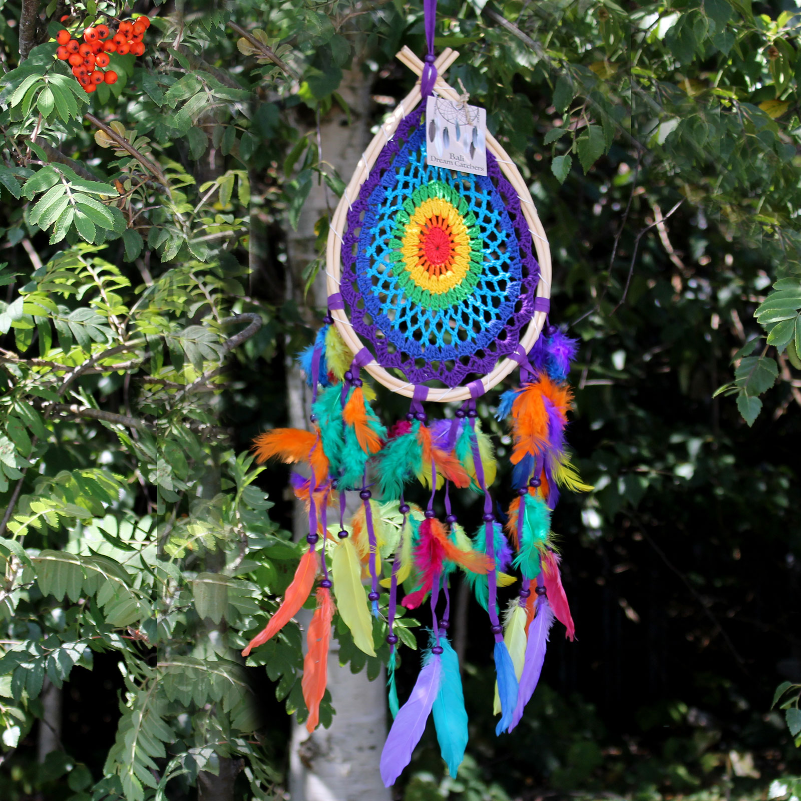 Bali Dreamcatchers - Med Multi Teardrop  (BDC-19)