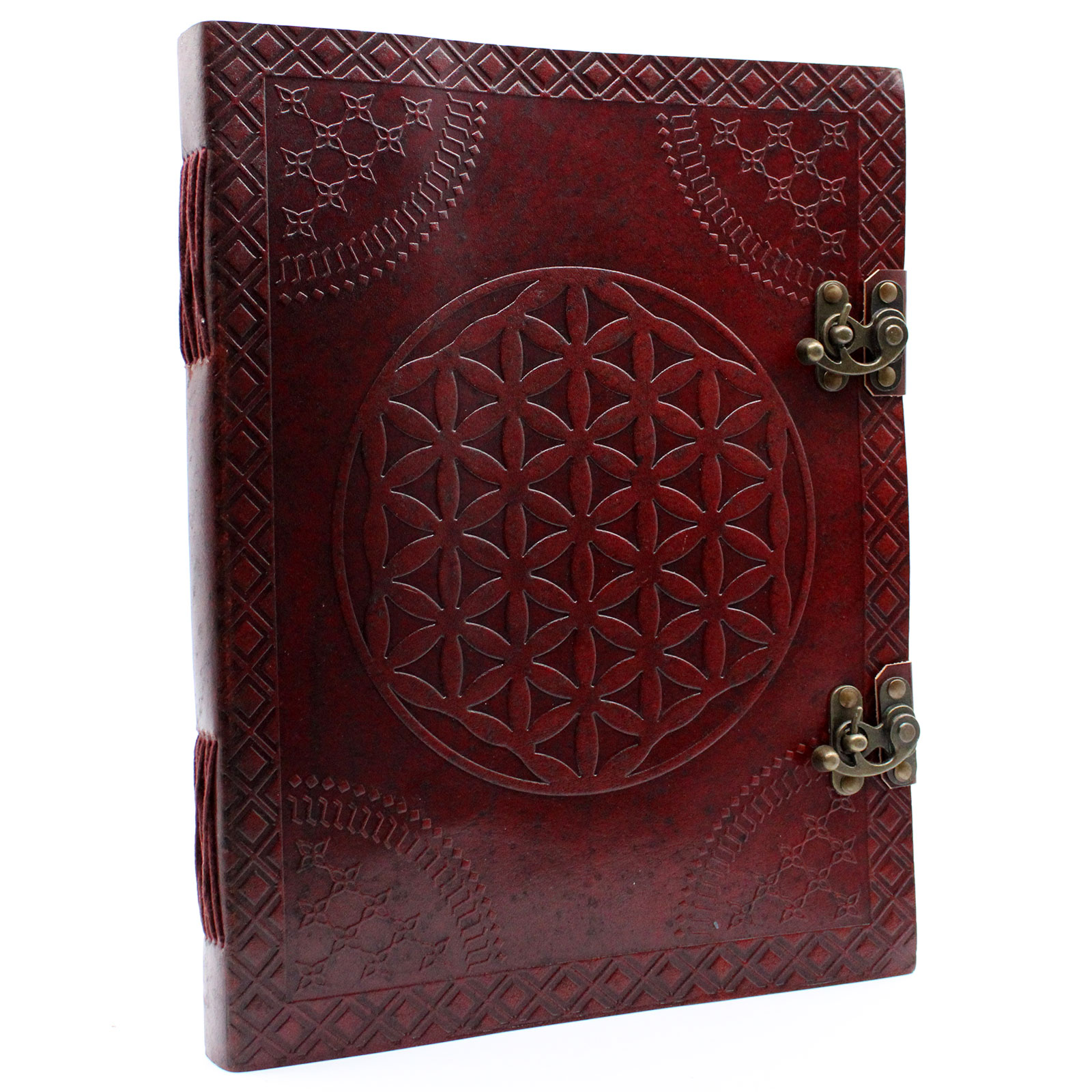 Huge Flower of Life Leather Book 10x13 (200 pages) (LBN-22)