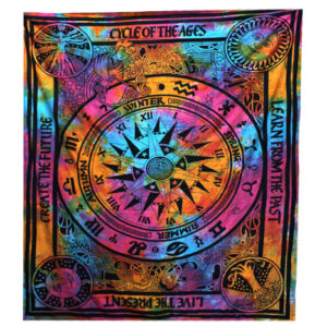 Double Cotton Bedspread + Wall Hanging - Circle of Ages  (CBWH-17)